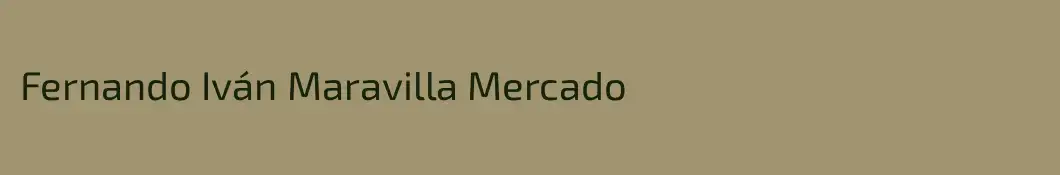 Fernando Iván Maravilla Mercado